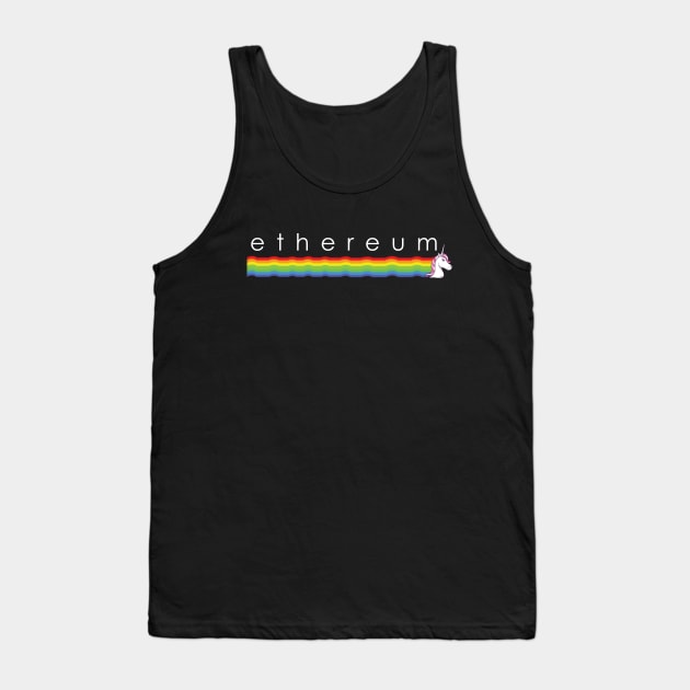 Ethereum Unicorn Rainbow Tank Top by mangobanana